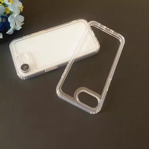for iPhone 17e / 16e Bumper Case Clear with Camera Cover, Compatible with MagSafe, Minimalist Slim Fit No Back Design Soft TPU Bumper Frame Shockproof Excellent Heat Dissipation (Clear) in Saudi Arabia