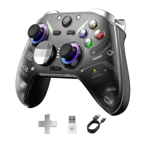 Aolion gaming K30 Wireless Controller, TMR Sticks, 2-Mode Triggers, Black | TMR Anti-Drift Sticks, Dual-Mode Hall Triggers, 1000Hz Polling, Back Buttons, RGB, Wired/2.4G/Bluetooth in Saudi Arabia
