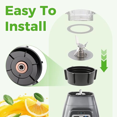 for Oster Blender Replacement Parts Ice Blade with Jar Base Cap & 2 Gaskets | Food-Grade Materials, BPA-Free, Fits for Osterizer Series Blender Accessories, Stainless Steel Blades, Blends Smoothly in Saudi Arabia