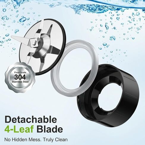KOIOS BL319B Blender 4-Leaf Cross Blade Assembly Replacement | 304 food-grade stainless steel blade with gaskets. Compatible with KOIOS BL337B, BL219B, and BL328B blenders in Saudi Arabia