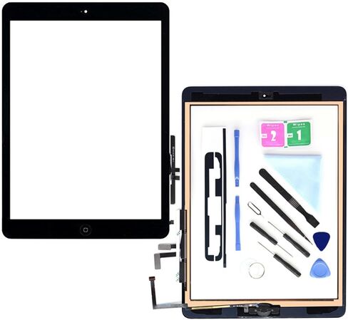 for iPad Air 1st Touch Screen Digitizer Glass Replacement 9.7" A1474 A1475 A1476 with Home Button,Camera Holder,Tool Kit in Kuwait