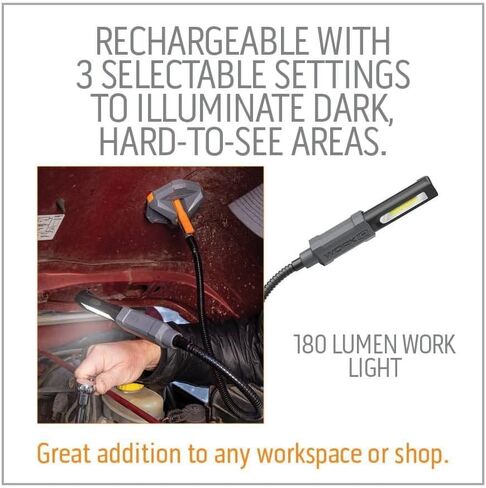 WORK IQ TOOLS IQ Connect | Hands-Free Accessory System with 3 Bench Mounts | Includes Magnifying Glass, Rechargeable Work Light & Cell Phone Holder | Work Bench Accessories Compatible with IQ Vise in Saudi Arabia