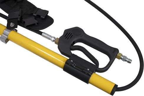 24 ft Telescoping Pressure Washer Wand 3800 PSI – Fiberglass Extension Pole with Support Belt, Trigger Gun, Steel Braided Hose, M22 Stainless Lance – High Reach Cleaning in Saudi Arabia