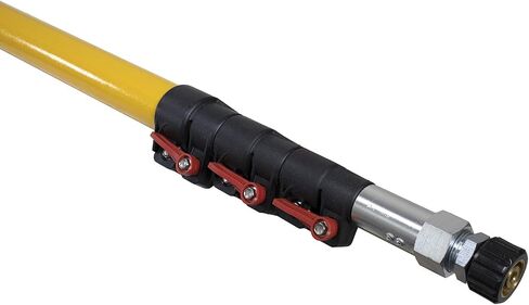 24 ft Telescoping Pressure Washer Wand 3800 PSI – Fiberglass Extension Pole with Support Belt, Trigger Gun, Steel Braided Hose, M22 Stainless Lance – High Reach Cleaning in Saudi Arabia