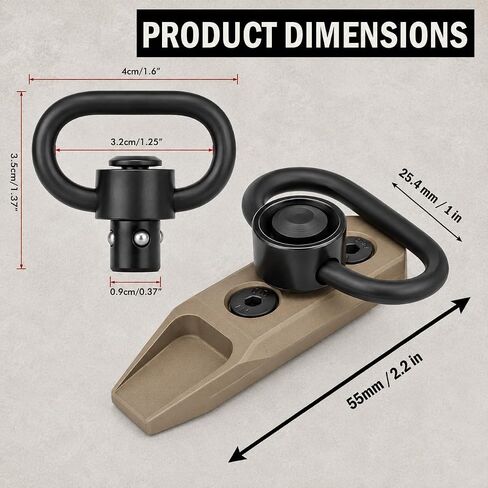 Alloy Dark Earth Tactical Key Mod Direct Attachment Mount Kit-Push Button in Saudi Arabia