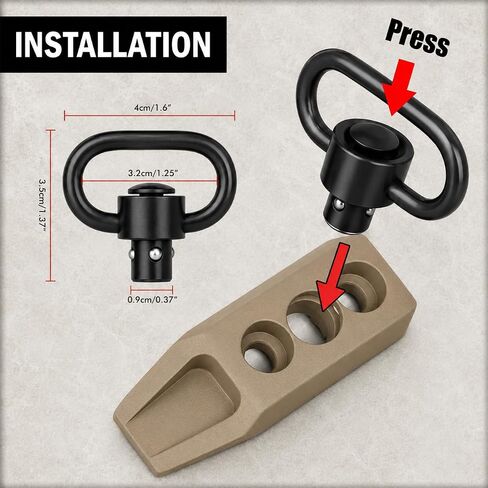 Alloy Dark Earth Tactical Key Mod Direct Attachment Mount Kit-Push Button in Saudi Arabia
