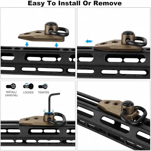 Alloy Dark Earth Tactical Key Mod Direct Attachment Mount Kit-Push Button in Saudi Arabia