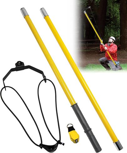 Arborist Throw Line Launcher, High-Accuracy & Effort-Throw Line Launcher | Includes Head, 4’ FG Base Pole & 4’ FG Extension Pole, Fit for High-Accuracy Tree Trimming & Line Placement in Saudi Arabia