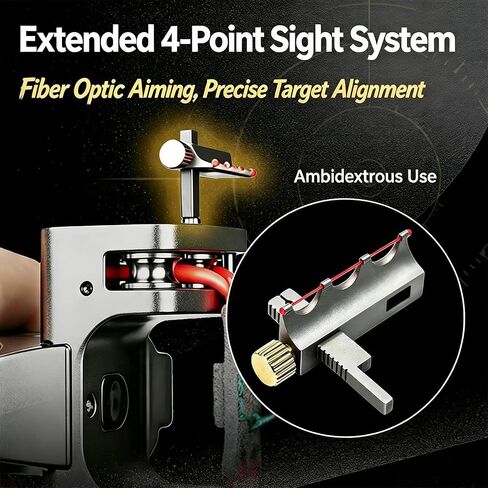 Slingshot for Adults with Magazine 2 Bands and 100 Balls CNC Aluminum Alloy Professional Target Practice Slingshot with Fiber Optic Sight, Outdoor Shooting Game Sling Shot for Adults in Saudi Arabia