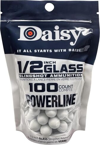 Daisy - 1/2" Glass Slingshot Ammo Bag of 100-1/2" Slingshot Marbles | 1/2 Inch Glass Marbles - 100 Count Ammo Bag - Made For Daisy Slingshots in Saudi Arabia