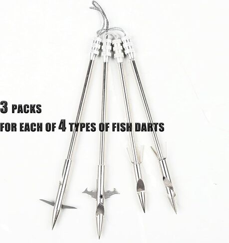Fishing Slingshot Dart - 12 Pack 6 Inch Hunting Fishing Arrowheads Catapult Dart For Adult Bowfishing Crossbow in Saudi Arabia