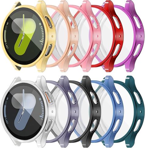 RICHONE [16 Pack] Compatible with Samsung Galaxy Watch 7 40mm Screen Protector Case, Soft TPU Protective Face Covers Bumper Accessories for Women Men Galaxy Watch7 40MM (16 Colors, SM-L300) in Kuwait