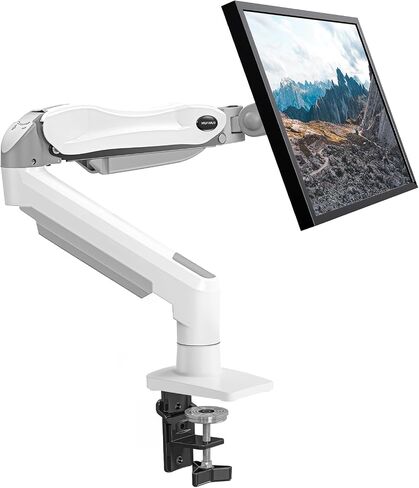 HUANUO FlowLift™ Single Monitor Mount, 13 to 32 Inch Monitor Arm, Adjustable Monitor Stand, Vesa Mount with Clamp and Grommet Base - Fits 4.4 to 19.8lbs LCD Computer Monitors in Kuwait