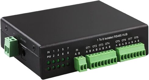 Industrial-grade 1 To 8 RS485 Hub Plug For Play Dual-way Communication 8-Port RS485 Adapter Isolated 128 Device Each Cha Rs485 Hub Rj45 8-port 485 Hub 8-channel Rs485 Splitter 485 Sharer Industrial in Kuwait