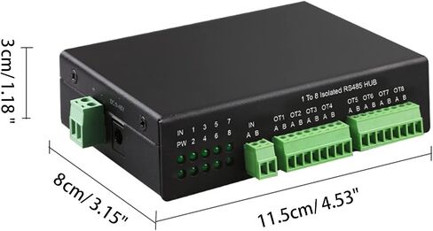 Industrial-grade 1 To 8 RS485 Hub Plug For Play Dual-way Communication 8-Port RS485 Adapter Isolated 128 Device Each Cha Rs485 Hub Rj45 8-port 485 Hub 8-channel Rs485 Splitter 485 Sharer Industrial in Kuwait