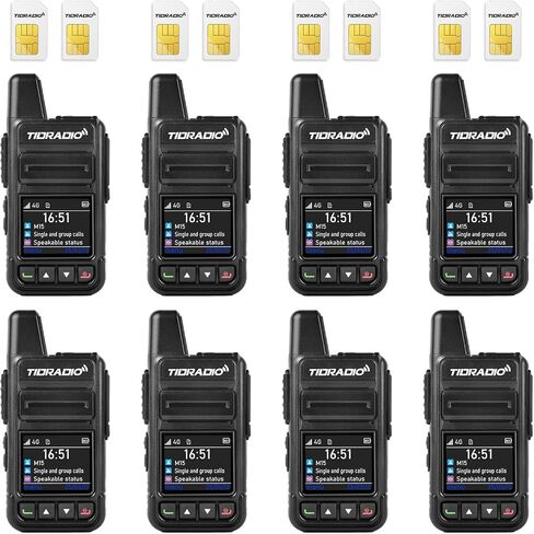 TIDRADIO Rapid Global Walkie Talkies 5000 Mile Long Range Poc radios, 4G LTE Unlimited Range Nationwide PTT Two Way Radios for Family, Logistics, Company, Construction Site with Sim Card(2Pack TD-M15) in Kuwait