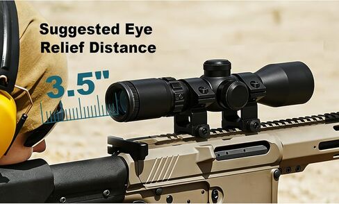 UUQ 3-9x40 Compact Rifle Scope - Crosshair Reticle, Extended Eye Relief,Lightweight Aluminum Scope for Hunting, Clear Lens & Quick Focus| Free Mount Included Fits 20mm Picatinny/Weaver Rail in Saudi Arabia