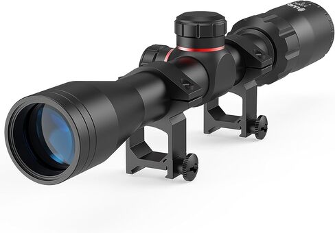 UUQ 3-9x32 Rimfire Rifle Scope - Clear Optics with Upgraded Objective Lens, Waterproof Fogproof, Lightweight Design + 20mm Rail Rings for Hunting in Saudi Arabia