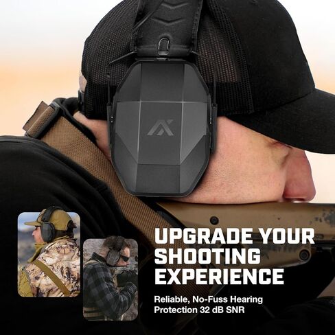 AXIL MX PASSIVE Earmuffs - 30 SNR / 23 NRR Noise Reduction & Protection | Passive Hearing Protection, Helmet-Compatible, Durable Ear Protection For Work And Outdoor Use in Saudi Arabia