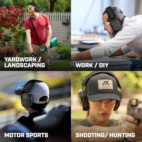 AXIL MX PASSIVE Earmuffs - 30 SNR / 23 NRR Noise Reduction & Protection | Passive Hearing Protection, Helmet-Compatible, Durable Ear Protection For Work And Outdoor Use in Saudi Arabia