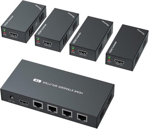 HDMI Extender 165ft Over Single Cat5e/6 Ethernet, Extend 1080P@60Hz Video No Delay, Transmit Audio Video Synchronously, Support 3D, POC, EDID in Saudi Arabia