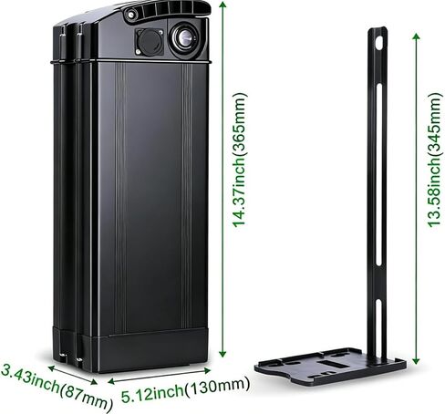 48V 20Ah Battery, Suitable for 0-1000W Motors, Size: 14.37 x 5.12 x 3.43 inches in Saudi Arabia