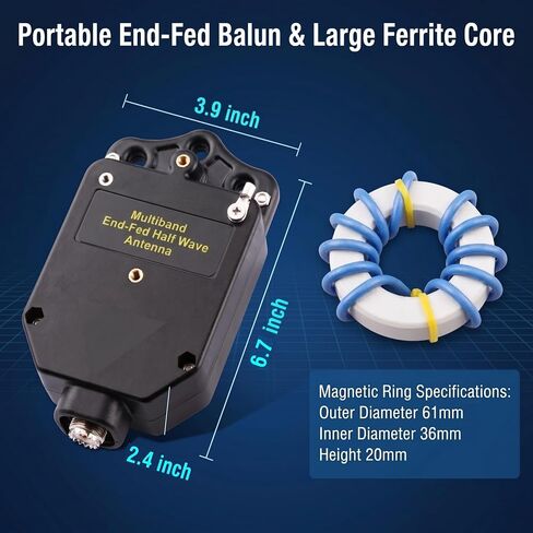 Upgraded 150W HF End Fed Antenna Balun, 1-30MHz CW FM AM FT4 FT8 SSB Multiband End Fed Half Wave Antenna Balun 4 Band 8 Band for Outdoor 1:64 1:49 in Saudi Arabia