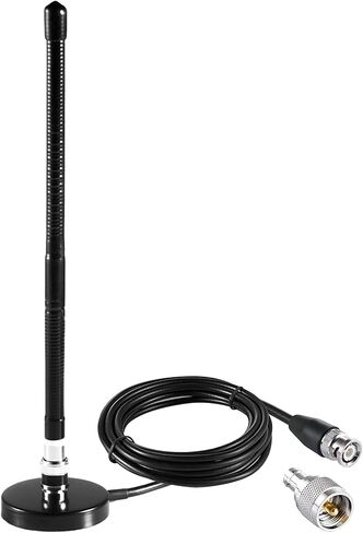 Long Range 27MHz Soft Whip Magnetic Base CB Radio Antenna with PL-259 BNC Male Connector for Cobra Midland Uniden Maxon President Vehicle Car Truck Mobile Handheld CB Radio Police Scanner, Eifagur in Saudi Arabia