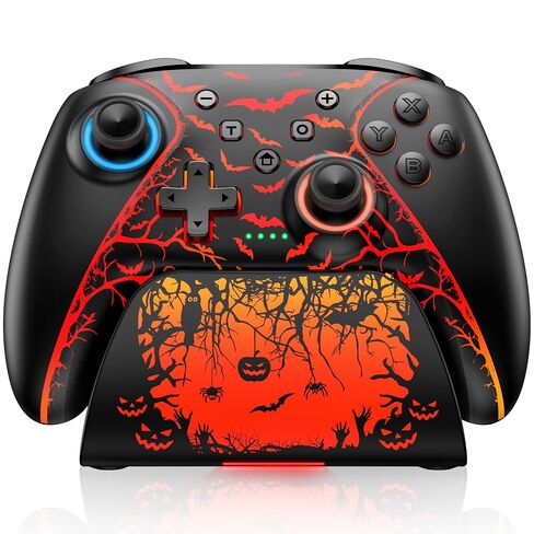 Gammeefy Switch 2 Controller, Wireless Switch Pro Controller for Nintendo Switch/Lite/OLED, 9 Color Adjustable LED Switch Remote Compatible with Windows PC/Android/IOS with Blue·tooth receiver in Saudi Arabia