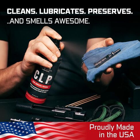 CLP Gun Cleaner and Lubricant Oil Spray for Pistol Maintenance | Fireside Bourbon Scent, Gun Cleaning Oil, Gun Oil and Cleaner, Rust Remover, Gun Lubrication, Made in USA in Saudi Arabia