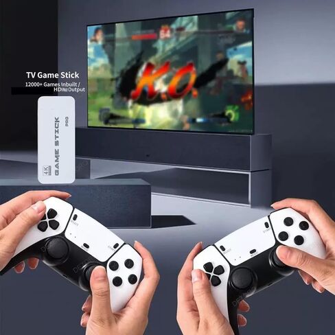 Retro Game Console, Classic Video Games with 4K HDMI, 20000+ Games and 19 Emulators, Classic Nostalgic Retro Game Play, Dual 2.4G Wireless Controllers. in Saudi Arabia