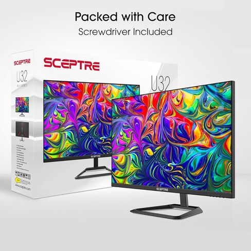 Sceptre 32-inch 4K UHD 3840 x 2160 Monitor 70Hz DisplayPort x2 HDMI x2 100% sRGB Build-in Speakers, Machine Black 2026 (U325W-UPT Series) in Saudi Arabia