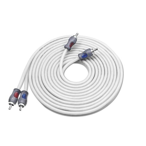 RECOIL RMI212 2-Channel 12ft RCA Audio Interconnects Cable ثلاثي الحماية | نحاس خالي من الأكسجين المعلب للسيارات الراقية والدراجات النارية البحرية UTV ATV مع رفض الضوضاء in Kuwait