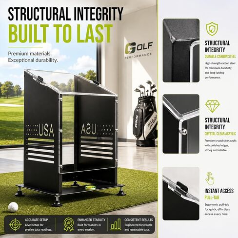 Metal Protective Golf Simulator Case for The R50, Built-in Level & Adjustable Height, Protects Against Collisions and Ventilation Design.Suitable for Golfers Indoor/Outdoor Use in Saudi Arabia
