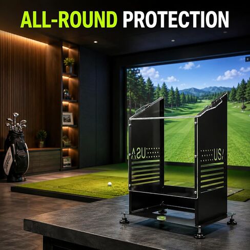 Metal Protective Golf Simulator Case for The R50, Built-in Level & Adjustable Height, Protects Against Collisions and Ventilation Design.Suitable for Golfers Indoor/Outdoor Use in Saudi Arabia