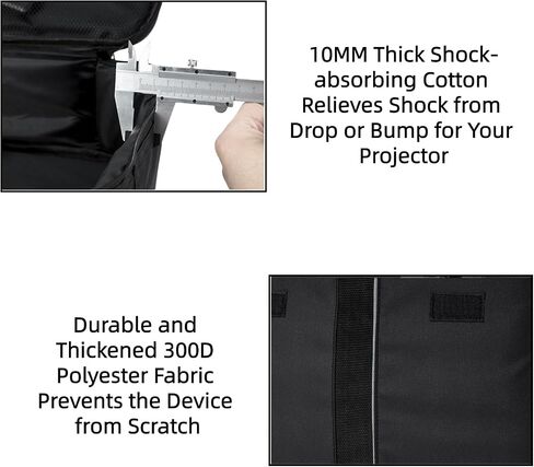 Carrying Bag for ViewSonics PX700HDH Projector | Storage Case Bag for ViewSonics PA503HD/LS740HD/PS502W/PA503S Projector & Accessories, Wear-resistant & Shockproof in Saudi Arabia