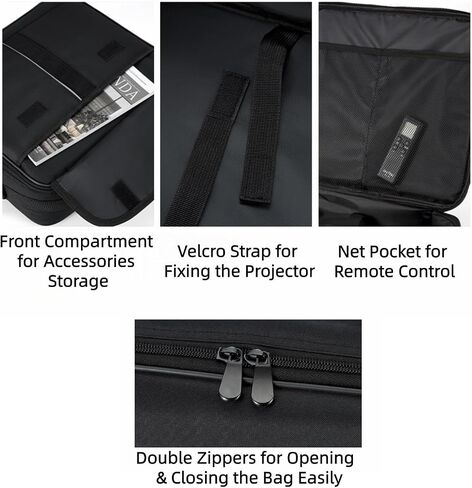 Carrying Bag for ViewSonics PX700HDH Projector | Storage Case Bag for ViewSonics PA503HD/LS740HD/PS502W/PA503S Projector & Accessories, Wear-resistant & Shockproof in Saudi Arabia