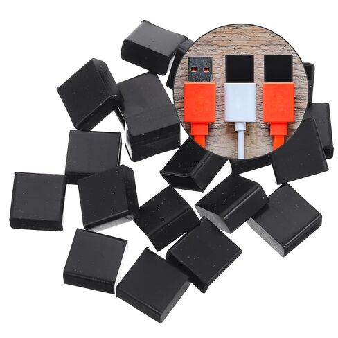 Hemobllo 20 حزمة من أغطية الغبار USB الذكور، واقيات منفذ USB لمحركات الأقراص المحمولة، وكابلات الشحن وأغطية خطوط البيانات، وأغطية غلاف مقاومة للغبار للمساعدة في تقليل الخدوش والحفاظ على الأوساخ in Kuwait