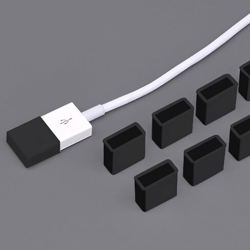 Hemobllo 20 حزمة من أغطية الغبار USB الذكور، واقيات منفذ USB لمحركات الأقراص المحمولة، وكابلات الشحن وأغطية خطوط البيانات، وأغطية غلاف مقاومة للغبار للمساعدة في تقليل الخدوش والحفاظ على الأوساخ in Kuwait