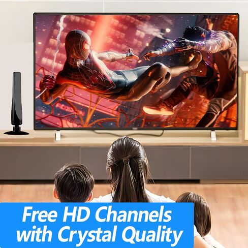 2026 Digital TV Antenna for Smart TV Indoor with Amplifier Signal Booster | TV Antennas for Local Channels, Long Range Reception, Support 4K 1080P, Easy Installation, HD Coaxial Cable in Saudi Arabia