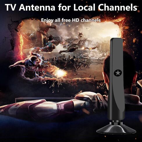 2026 Digital TV Antenna for Smart TV Indoor with Amplifier Signal Booster | TV Antennas for Local Channels, Long Range Reception, Support 4K 1080P, Easy Installation, HD Coaxial Cable in Saudi Arabia