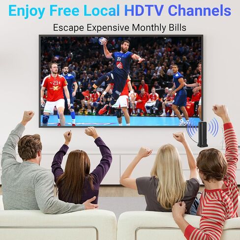 2026 TV Antenna for Smart TV Indoor, Digital HD Antenna for Local Channels | 360° Signal Reception HD Antenna for TV Without Cable, Supports 4K 1080P For All TVs, Magnetic Base & 10FT Cable in Saudi Arabia