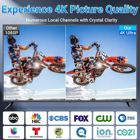 2026 TV Antenna for Smart TV Indoor, Digital HD Antenna for Local Channels | 360° Signal Reception HD Antenna for TV Without Cable, Supports 4K 1080P For All TVs, Magnetic Base & 10FT Cable in Saudi Arabia