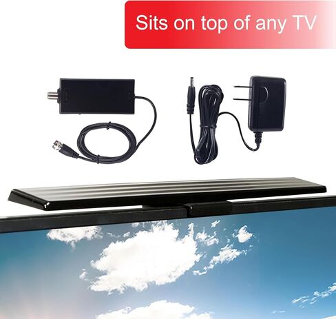GE Hover Amplified HD Digital TV Antenna, Easy Mount on Top Design in Saudi Arabia