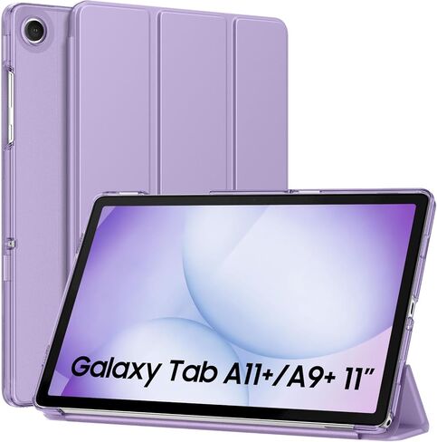 MoKo Slim Case for Samsung Galaxy Tab A11+ Plus/ A9+ Plus 11 Inch, Black | Smart Stand Hard PC Translucent Back Shell Cover for Galaxy Tab A11+/A9+ Tablet, Auto Sleep/Wake, 2 Adjustable Angle in Saudi Arabia