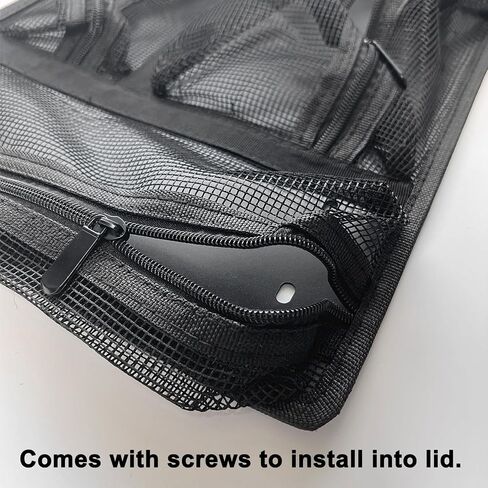 LAFENLIN Square Lid Organizer for Pelican 1510 Case,Hook & Loop-Screws Inc. | Upgraded 5-pocket Thick Mesh Lid Organizer for Photographers & Divers. Secures Camera Gear & Tools, Durable Shockproof Design in Saudi Arabia
