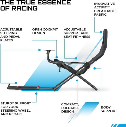 PLAYSEAT Challenge Racing Simulator Cockpit | Foldable & Adjustable | for High Performance Sim Racing | Compact & Flexible | Supports All Steering Wheels & Pedals | for PC and Console in Saudi Arabia