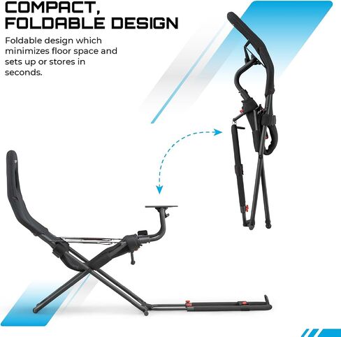 PLAYSEAT Challenge Racing Simulator Cockpit | Foldable & Adjustable | for High Performance Sim Racing | Compact & Flexible | Supports All Steering Wheels & Pedals | for PC and Console in Saudi Arabia