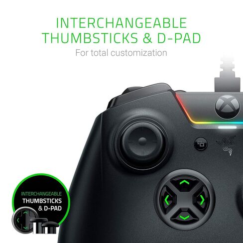 Razer Wolverine Ultimate Officially Licensed Xbox One Controller: 6 Remappable Buttons and Triggers - Interchangeable Thumbsticks and D-Pad - For PC, Xbox One, Xbox Series X & S - Black in Kuwait
