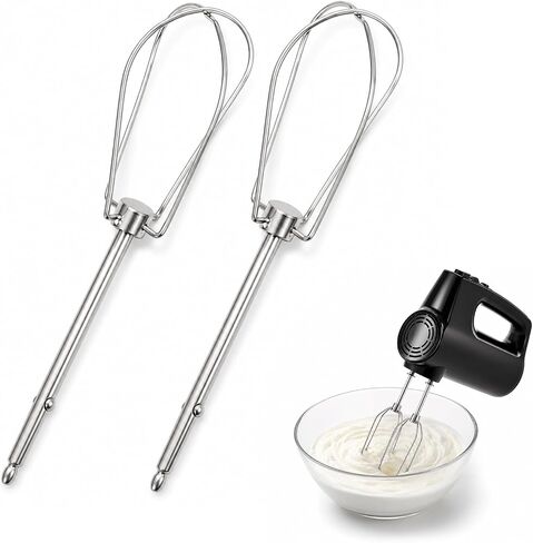 2 Pcs Hand Mixer Attachments Compatible With BLACK and DECKER | Hand Mixer Beaters Replacement,Universal Stainless Steel Mixer Blender For Baking Cooking And Kitchen Whisk Accessories Needs in Saudi Arabia